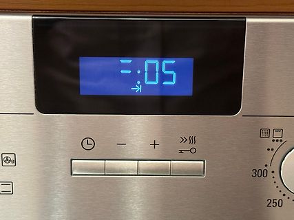 Display einer Küchenmaschine oder eines Ofens