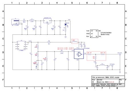 Schaltplan eines 10MHz OCXO Moduls