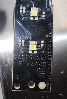 Foto einer Leiterplatte mit LEDs