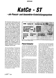 Textseite über KatCe-ST Software für 68000-Prozessoren