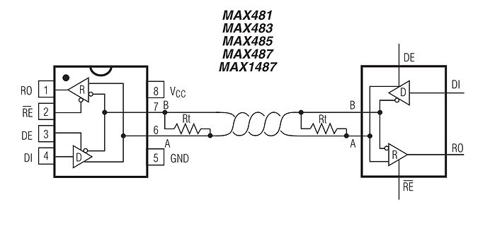 Schaltplan RS485 Transceiver Anwendung