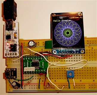 Aufbau einer Leiterplatte mit Display und Mikrocontroller