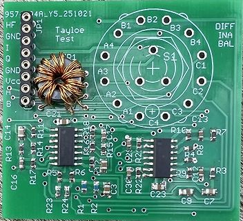 Leiterplatte mit Induktivität und SMD-Bauteilen