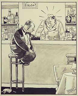 Comic Zeichnung Bar Szene