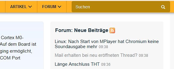 Ausschnitt eines deutschsprachigen Internetforums