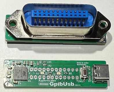 GPIB-zu-USB Konverter Platine mit D-Sub Anschluss