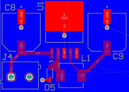 PCB-Layout eines elektronischen Bauteils