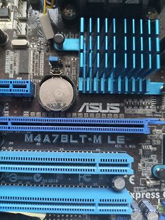Nahaufnahme eines ASUS M4A78LT-M LE Mainboards