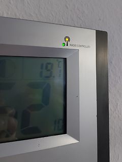 Display eines funkgesteuerten Thermostats