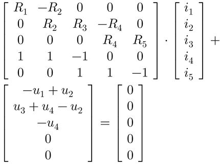 Mathematische Matrixgleichung