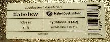 Aufkleber mit Kabel Deutschland Informationen