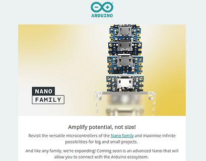Werbebanner für Arduino Nano Familie