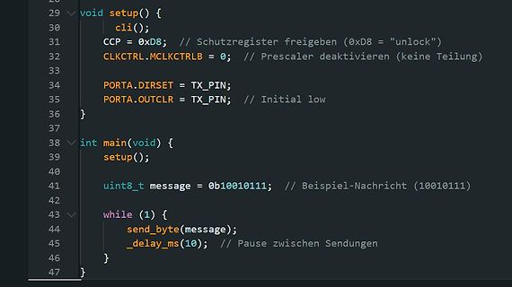 C-Quellcode für Mikrocontroller