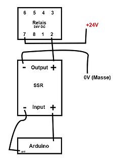 Schaltplan einer Relais-Ansteuerung mit SSR und Arduino
