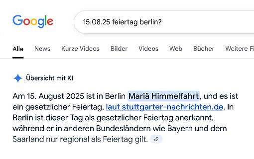 Google Suchergebnis zu Feiertag in Berlin am 15.08.25
