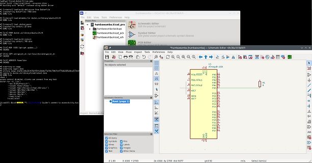 KiCad Schaltplan Editor mit ATmega8-16A