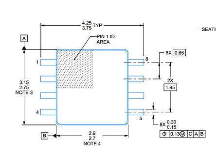 Technische Zeichnung eines Bauteil-Gehäuses