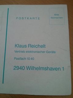 Postkarte mit Adresse