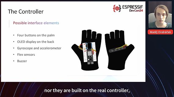 Präsentationsfolie über Interface-Elemente eines Controllers