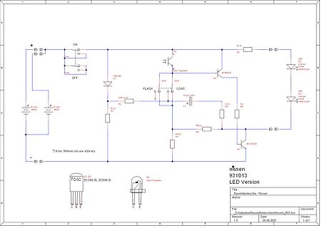 Schaltplan einer LED-Leuchte