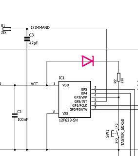 Ausschnitt eines Schaltplans mit Mikrocontroller