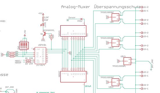 Ausschnitt eines elektronischen Schaltplans
