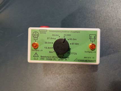 Bedienpanel eines Schutzleiterprüfers