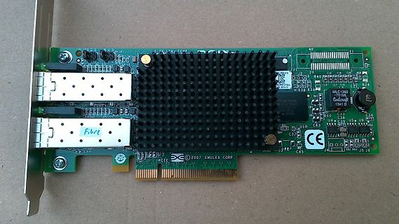 PCIe-Faserkarte mit Kühlkörper