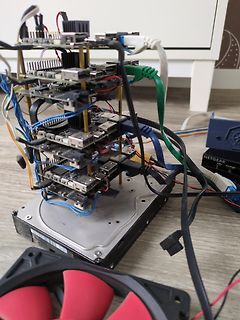 Aufbau eines Raspberry Pi Clusters auf einem Netzteil