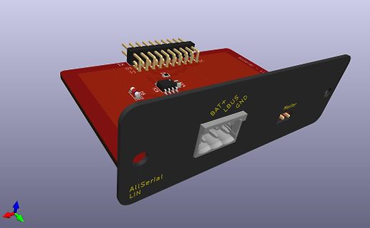 3D CAD Ansicht eines AllSerial LIN Moduls