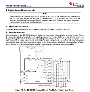 Datenblatt Ausschnitt CD4051B Anwendungsschaltung