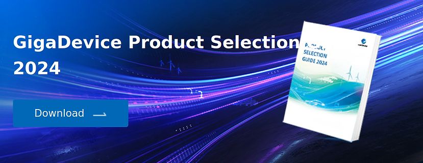 Werbebanner für GigaDevice Product Selection Guide 2024