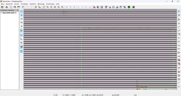 Screenshot eines Schaltplan-Editors mit horizontalen Linien