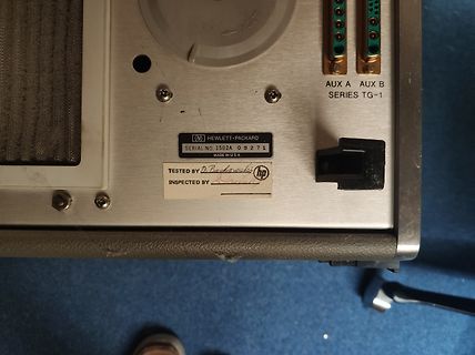 Rückseite eines Hewlett-Packard Geräts