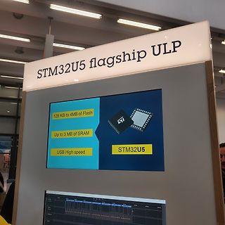 Werbeaufsteller für STM32U5 Mikrocontroller