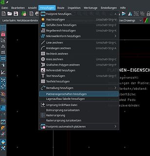Kontextmenü einer PCB-Layout-Software