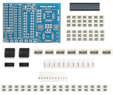 Elektronische Bauteile und Leiterplatte