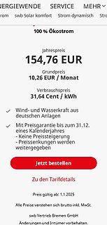 Stromtarif Angebot