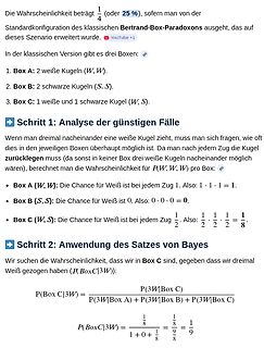 Mathematische Herleitung des Bertrand-Box-Paradoxons mit Bayes-Theorem