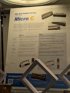 Werbeflyer für Micro-C Soldierless Surface Mount Micro-D Steckverbinder