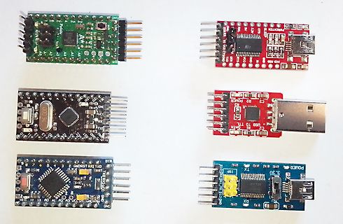 Verschiedene Mikrocontroller-Entwicklungsboards