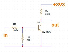 Schaltplan eines NPN-Transistor-Verstärkers