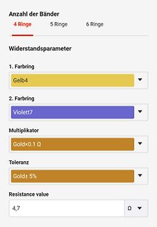 Online-Rechner für Widerstandsbänder