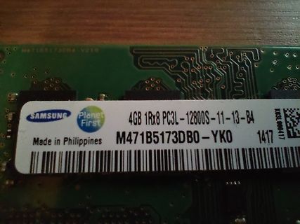 Aufkleber auf Samsung RAM-Modul