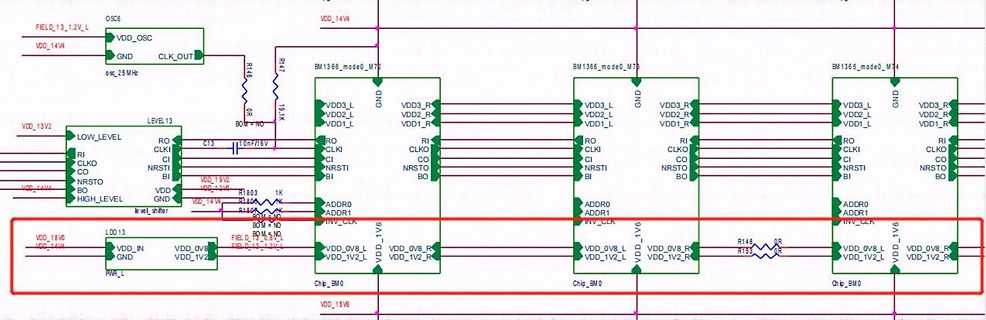 Ausschnitt eines elektronischen Schaltplans