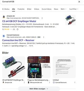 Google Suchergebnisse für Conrad 641138 DCF Empfänger Modul