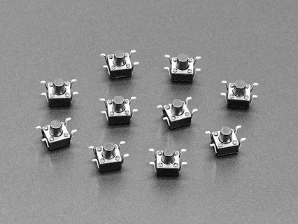 Zehn mechanische Tastenschalter