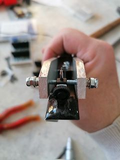 Nahaufnahme eines mechanischen Bauteils oder Werkzeugs