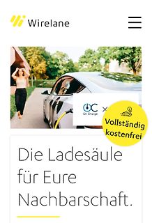 Werbung für eine Ladestation