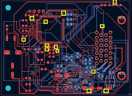 Leiterplatten-Layout einer Platine